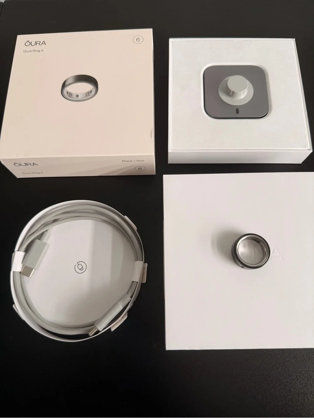 Oura Ring Gen 4 Black Size 6 | Fully Functional